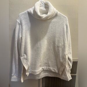 Athleta White Plush Pullover